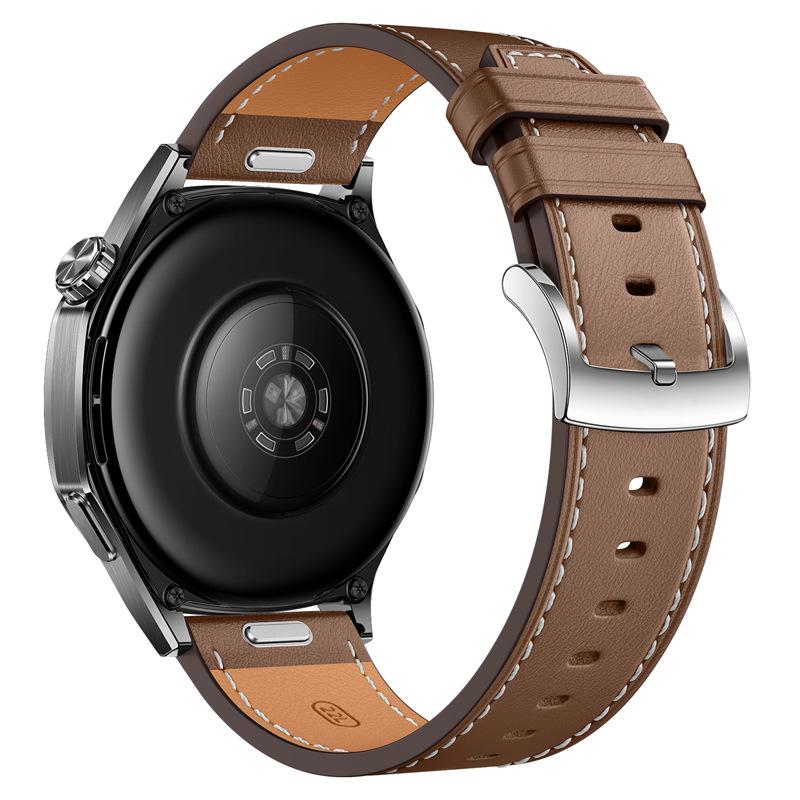 

Універсальний шкіряний ремінець 22 мм для Huawei Watch GT5/GT5 Pro/GT4 46 мм Чоловічий Жіночий Класична Пряжка Аксесуар для Huawei GT5/GT4/GT3 Діловий Шкіряний Ремінець GT5 46mm Button style коричневий