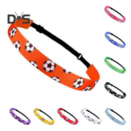 Faixa de cabeça de futebol antiderrapante faixa de cabelo atlética para futebol basquete futebol faixa elástica de suor para meninas esportes ao ar livre