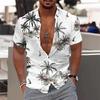 Camicia Comoda da Uomo Albero di Cocco Stampa 3D Hawaiana Spiaggia S-6XLl Manica Corta Top alla Moda Casual