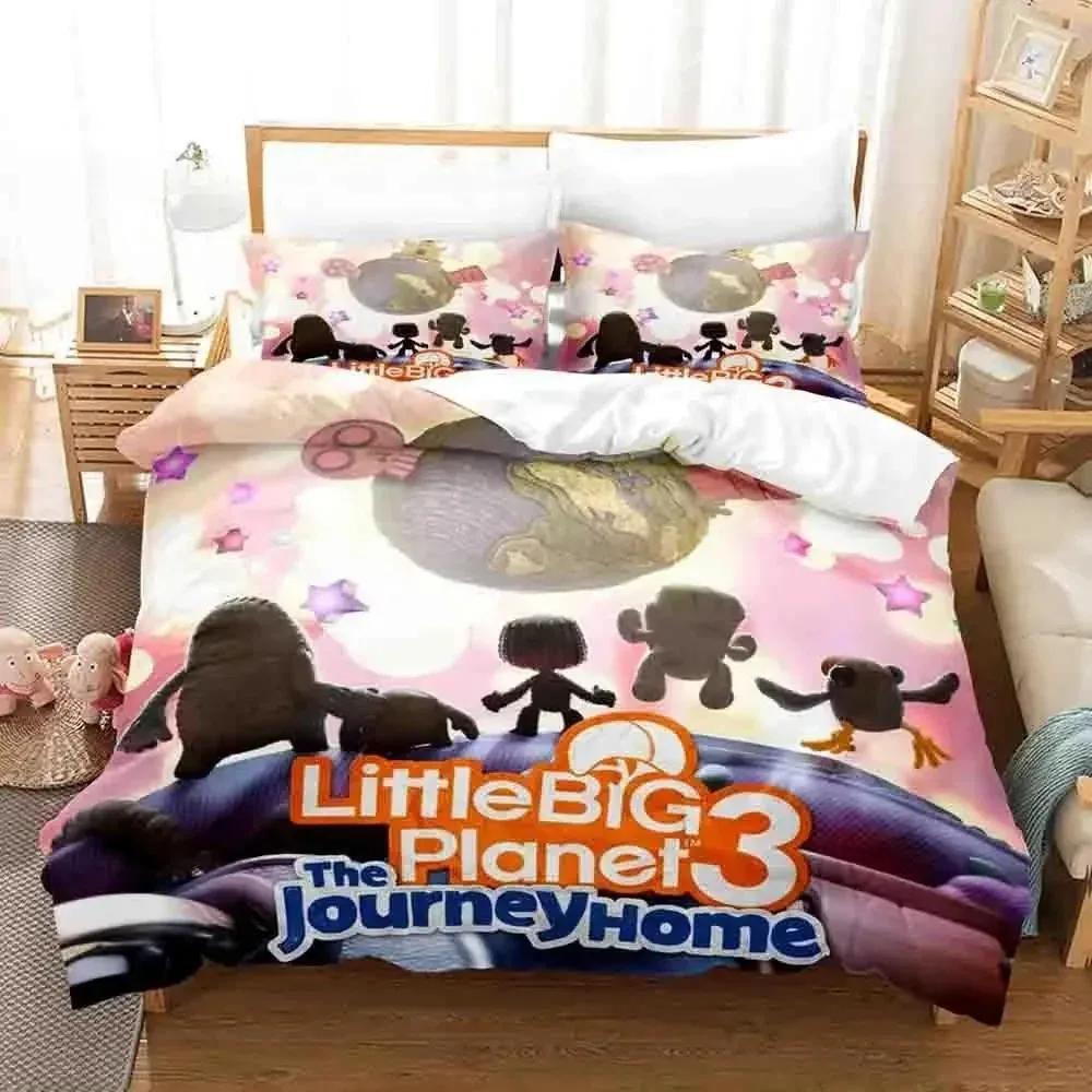 Sackboy Little Big Planet Bettwäsche Set Einzelbett Twin Full Queen King Size Bettset Aldult Kinder Schlafzimmer Bettdeckenbezug Sets Anime Bett