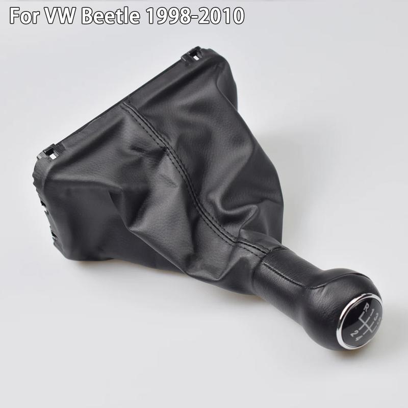 New For 5Speed Gear Stick Shift Knob Leather Boot for VW Beetle 1998 1999 2000 2001 2002 2003 2004 2005 2006 2007 2008 2009 2010