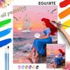 Digital Oil Painting Diy Oil Painting Hand Painting Mermaid Sea Sunset Ship Living Room Bedroom Decoration Painting