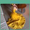 Vacation Dress With V Neck Sleeveless Long Skirt For Beach And Holiday