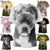 Yeni Moda Pit Bull 3D Baskılı Tişörtler Yaz Rahat Erkek Kadın Hip Hop Nefes Alabilir Kısa Kollu Trend Unisex Üstler Tişört
