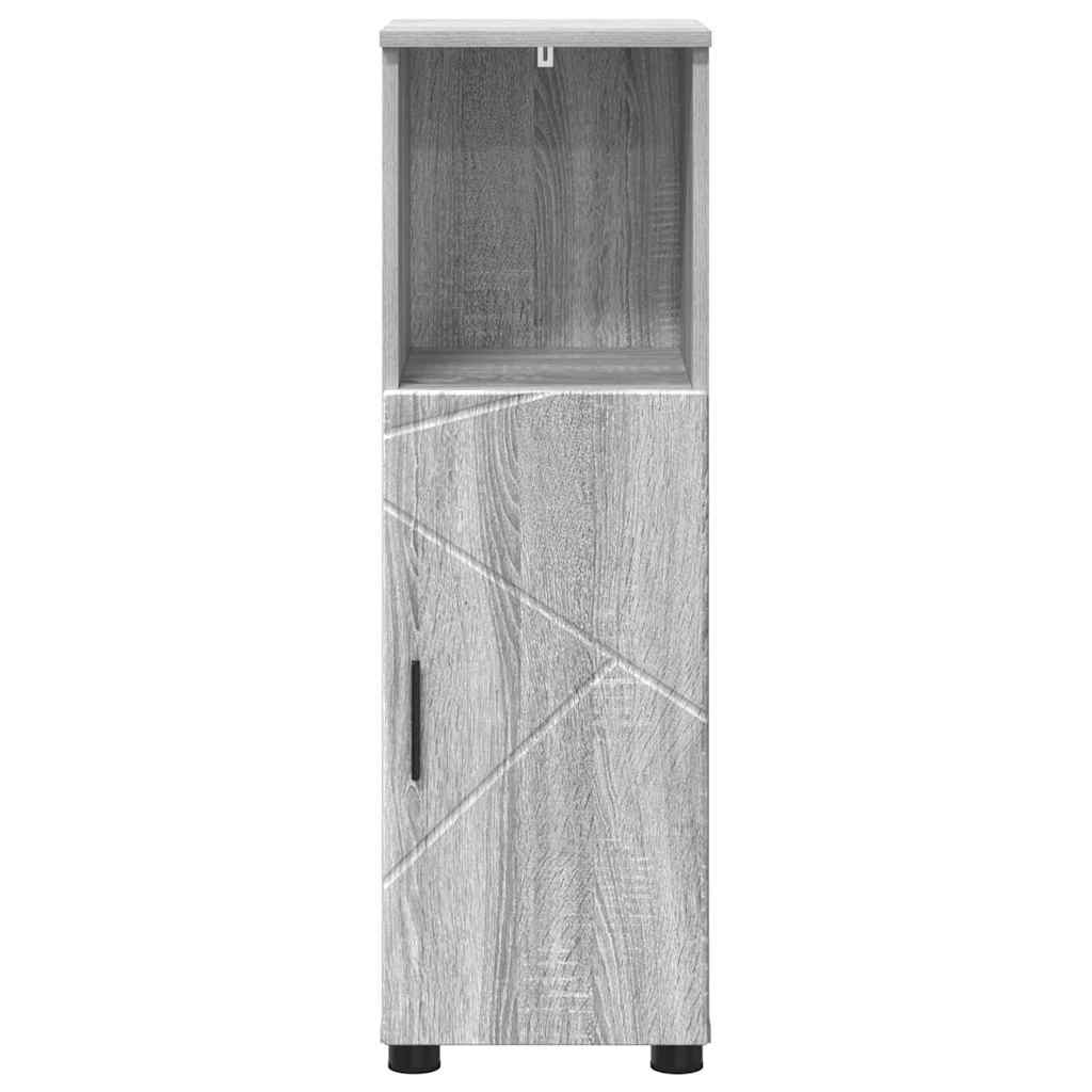 Bathroom Cabinet with Storage Grey Sonoma 30 x 35 x 95 cm