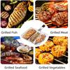 Large Size Grill Basket Lockable Design BBQ Grill Basket Fish Grill Basket  Outdoor Camping