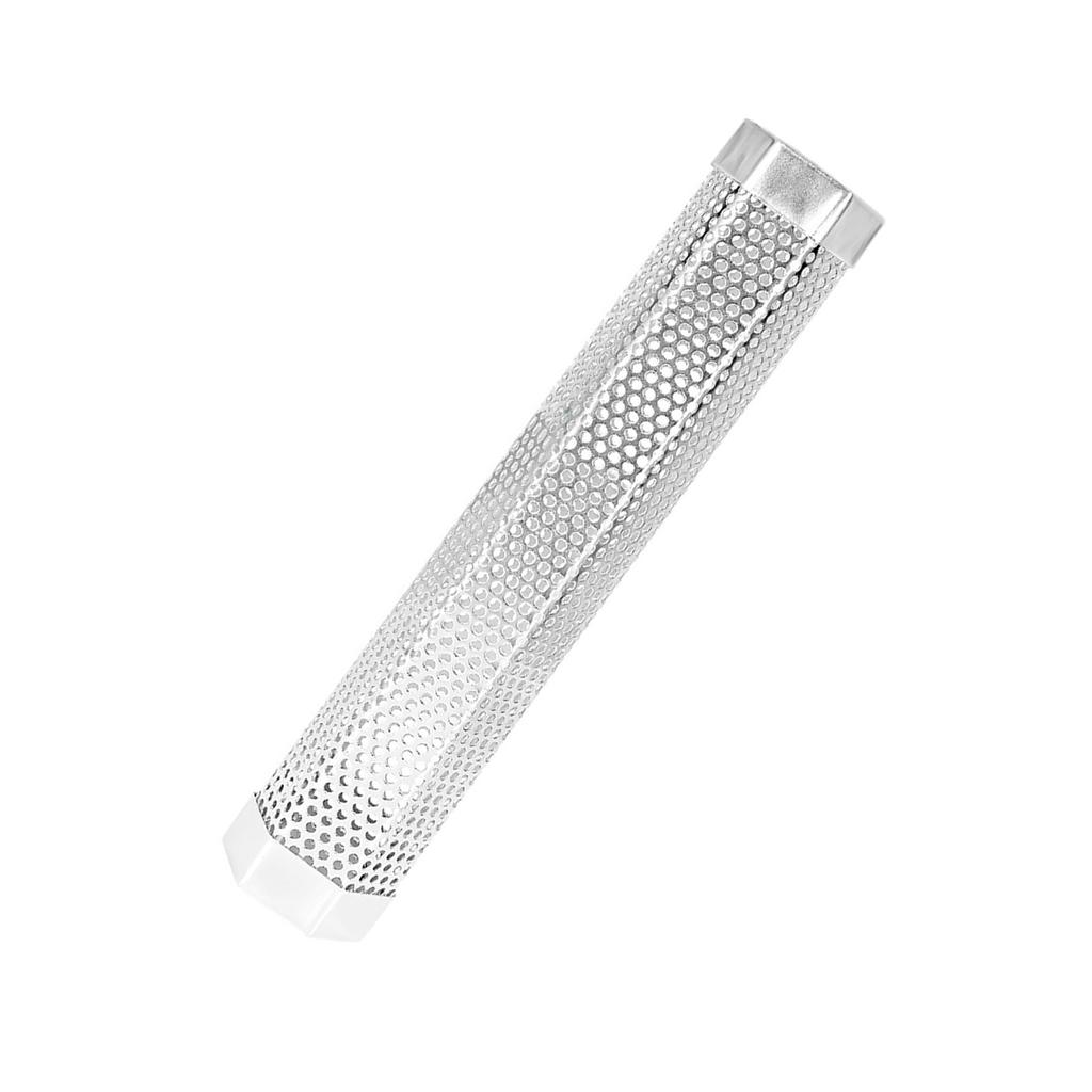 304Stainless Steel Smoke Tube Barbecue Smoke Enhancer Portable Grilling Tube Metal Texture for Smoking Experience