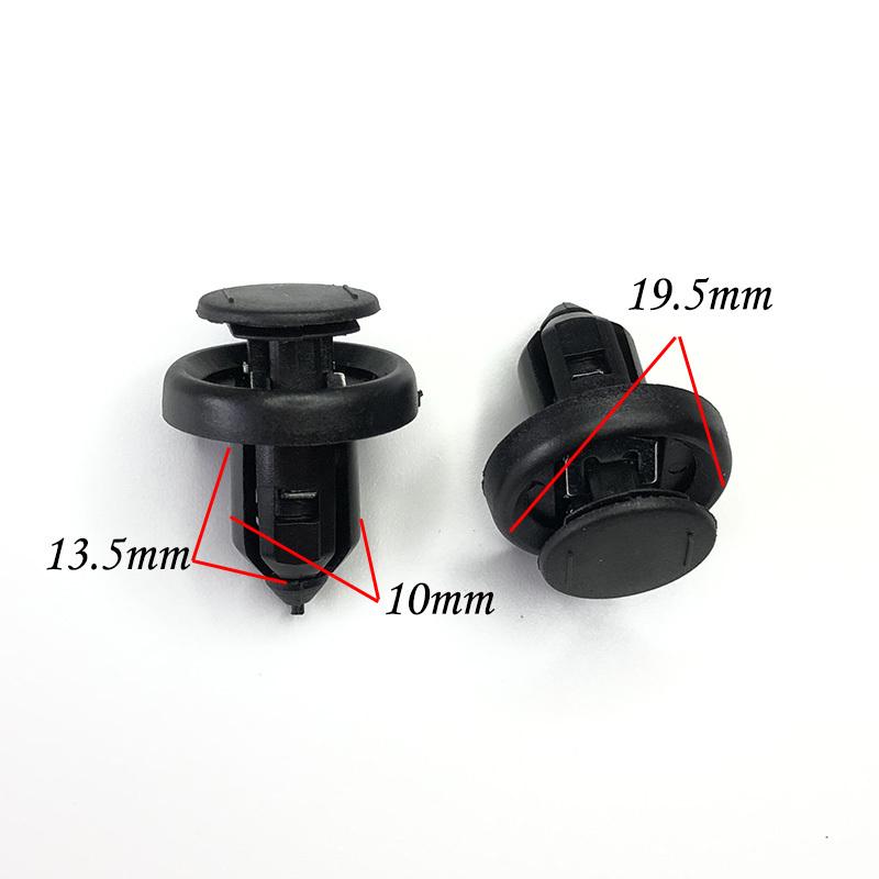 50Pcs Car Front Bumper Clips Retainer Plastic Clip for Honda MDX RDX Accord Civic Odyssey Acura 10mm Hole 91505-S9A-003