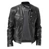 Spring and Autumn popular men's leather jacket European and American men's PU leather jacket locomotive windproof jacket men