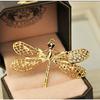 New fashion Exquisite Gold Hollow Dragonfly Necklace C145