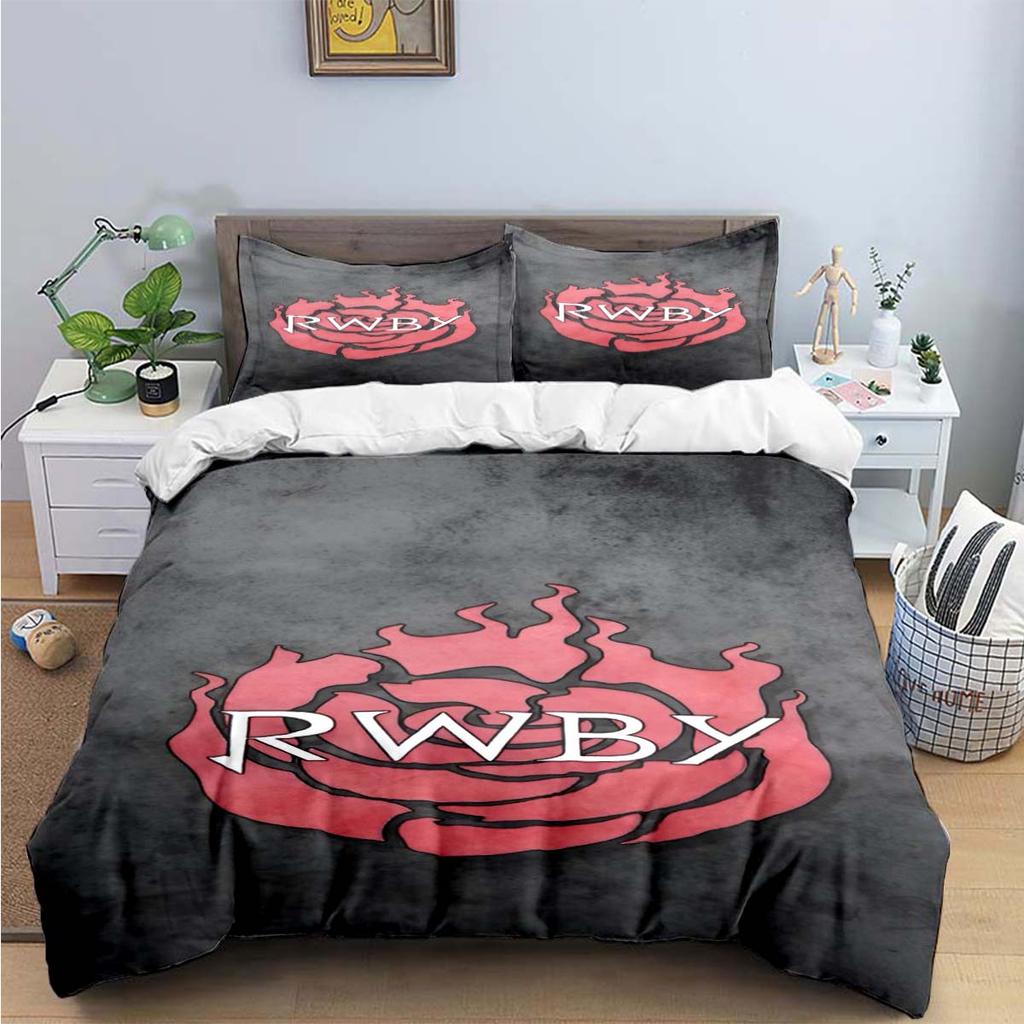 3D Fashion Cartoon R-RWBY Print Bedding Sets Bed Supplies Set Duvet Cover Bed Comforter Set Bedding Set  Luxury Gift