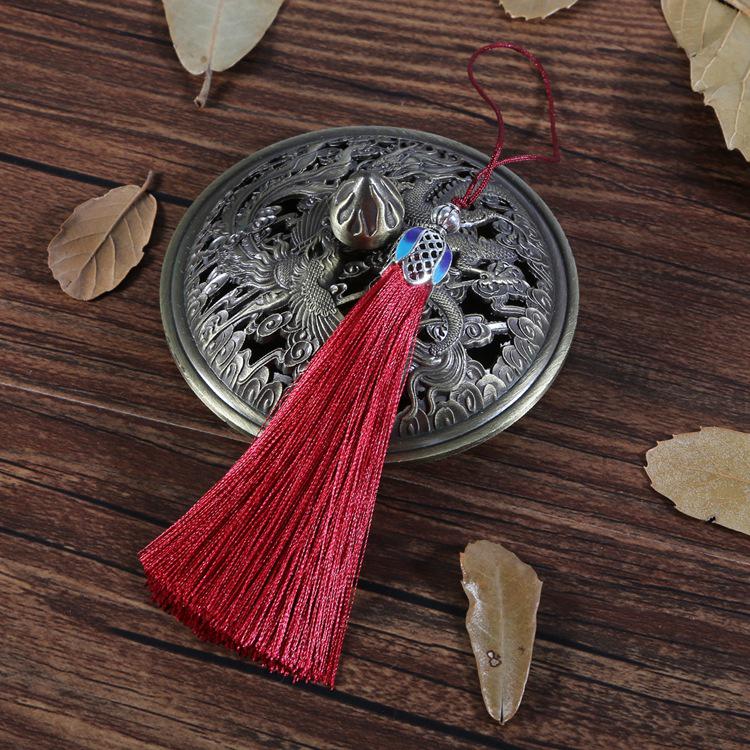 Cloisonné Alloy Cap Tassel Fringe Jewelry Hairpin & Earring DIY Kit