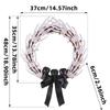 Dark Style Halloween Skeleton Hand Wreath White Bones Black Ribbon Halloween Artificial Wreath Black Bow Black Branch Wreaths