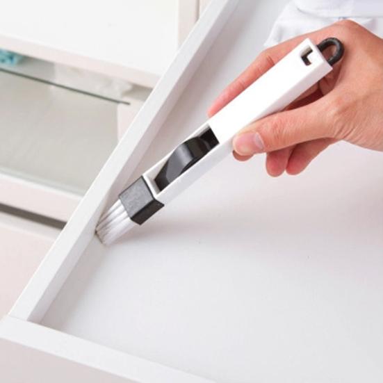 Keyboard Window Groove Cleaning Brush for Slits Slot Cleaning Tool with Dustpan