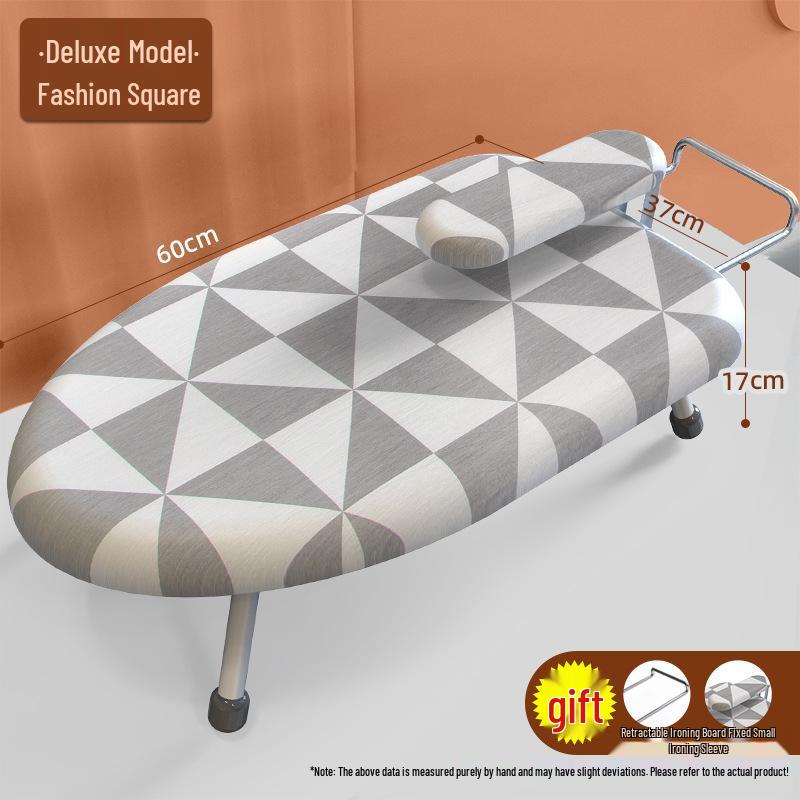 Compact Folding Ironing Board with Hanger and Ironing Pad
