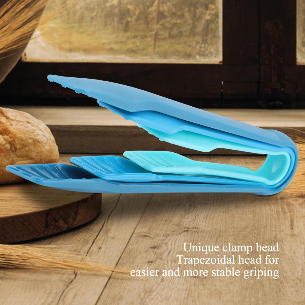 3 PCS Multifunctional Plastic Bread Tongs Food Clamps for Home Bakery