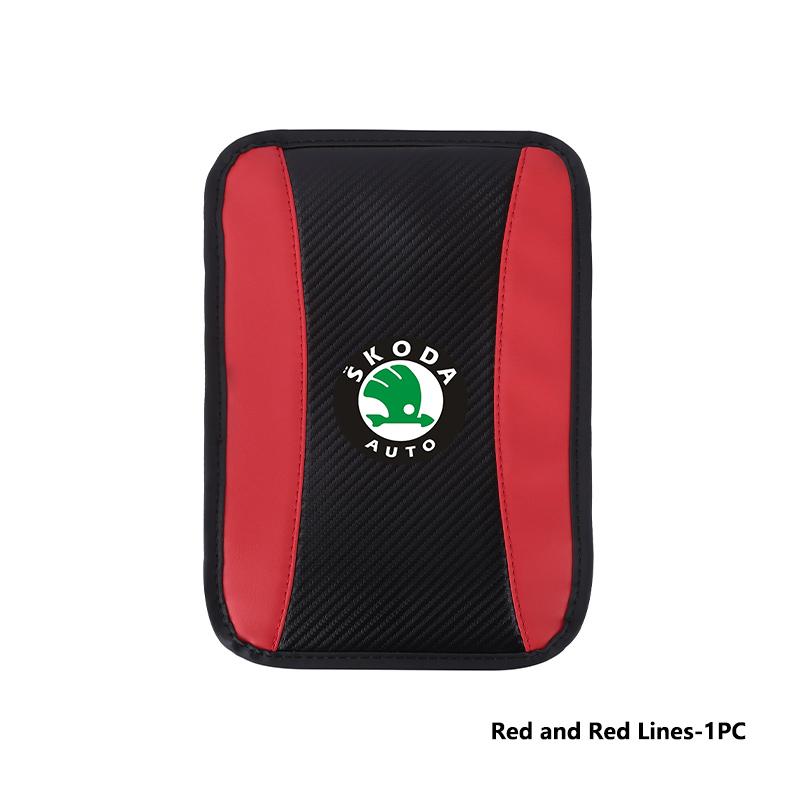 GQEW9 For Skoda Car Armrest Mat Center Console Arm Rest Protection Cushion Kamiq Karoq Octavia 2 3 Rapid Scala Kami Fabia VII VRS