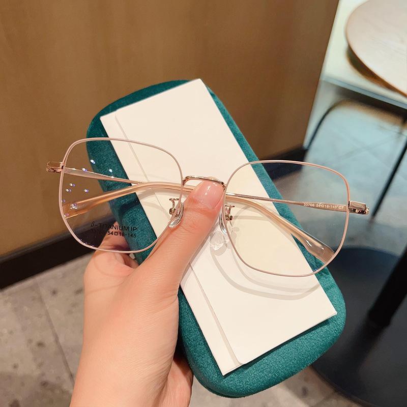 

Многоугольная литературная ретро-оправа в большой оправе без макияжа, большое лицо, облегающая посадка, очки