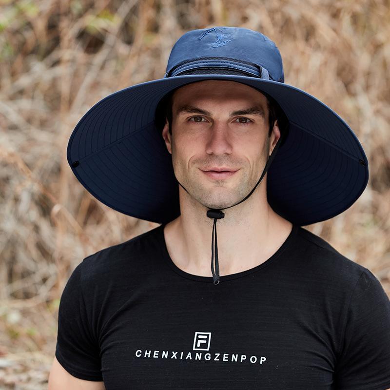 Fashion Men's Mesh Fisherman Cap with Face Mask Casual Bucket Hat Panama Caps Summer UV Protection Sun Hat Outdoor Fishing Hat
