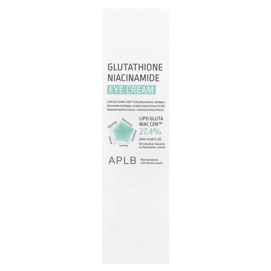 Glutathione Niacinamide, Eye Cream, 0.68 Fl Oz (20 Ml)