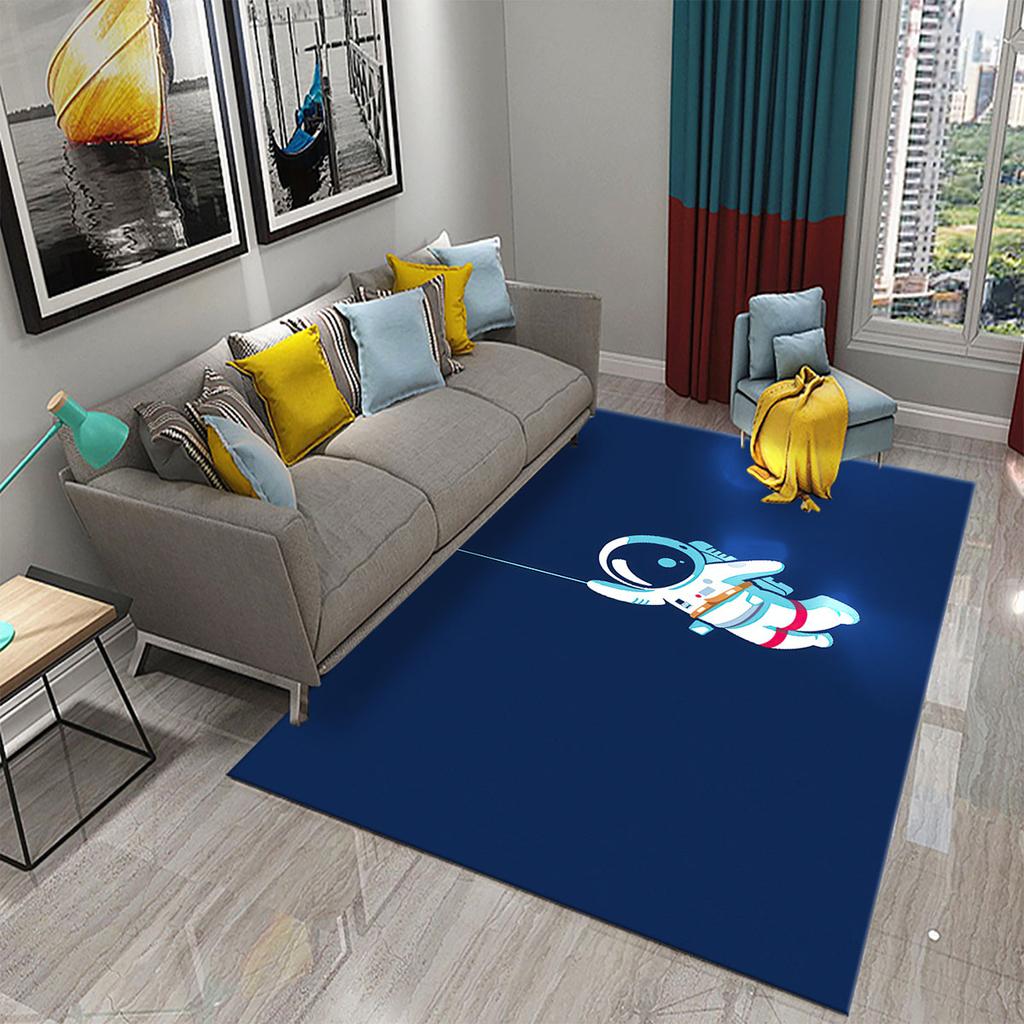 3D Cartoon Cute Astronaut Carpets for Living Room Kitchen Bedroom Bathroom Entrance Non-slip Area Rug Kawaii Kids Decor Carpet