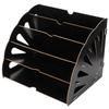 Wooden MultiSlot Storage Rack   Supplies Desktop File   for  (Black )