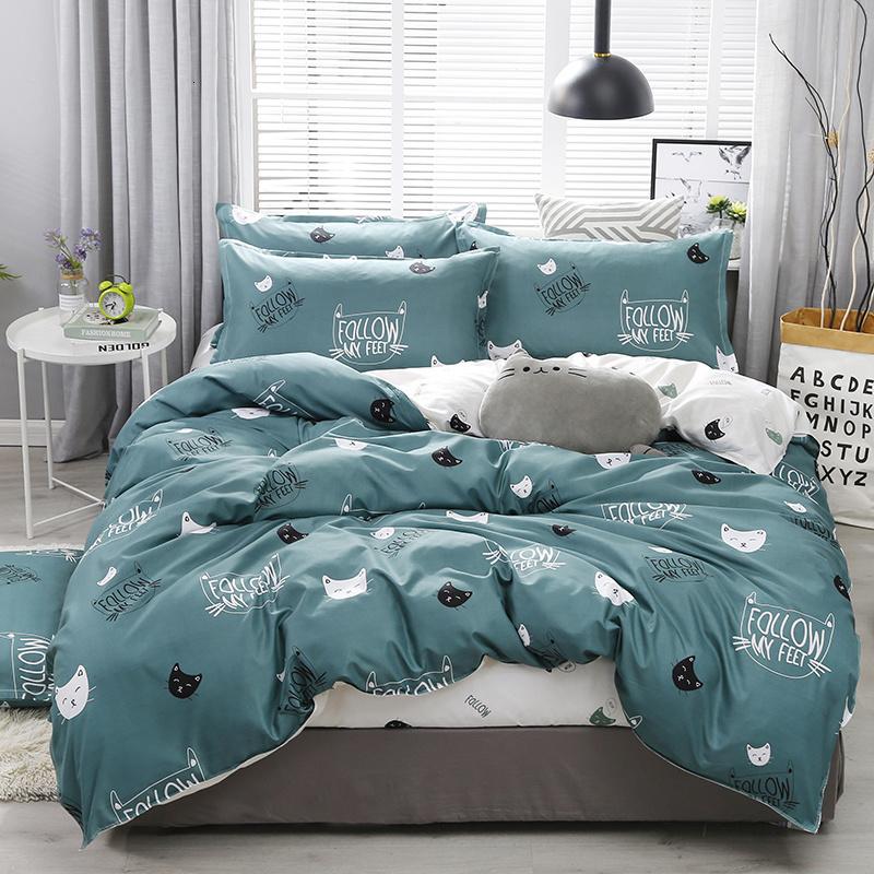 Solstice Bedding Set Duvet Cover Pillowcase Bed Linens Set Triangular Rhombus Printing Quilt Cover Bed Flat Sheet Queen Size