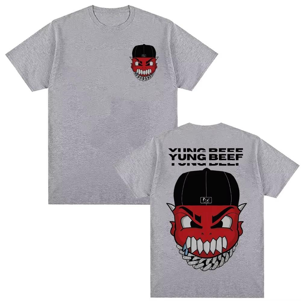 Rapper Yung Beef Album Muster T-Shirt 2026 Frühling Sommer Herren Harajuku Gothic Hip Hop Lässig Bequem T-Shirt Y2K