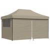 Vidaxl Pop-Up Party Tent with 4 Walls, Taupe