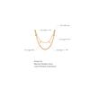 Yhpup Stylish Layered Chain Stainless Steel Necklace 18K Gold Plated Texture Waterproof Trendy Korean Thin Chain Jewelry Women