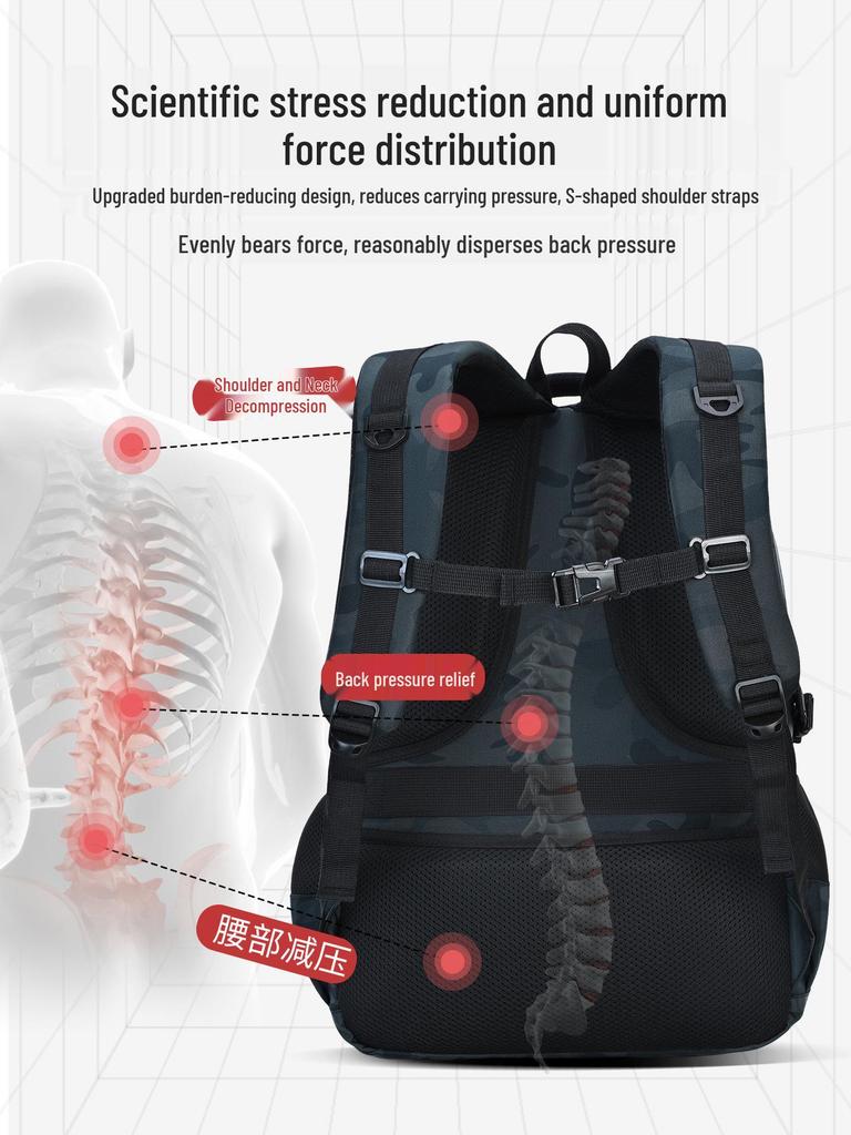 2026 Large Capacity Backpack for Boys - Ergonomic Design for Middle & High School Students