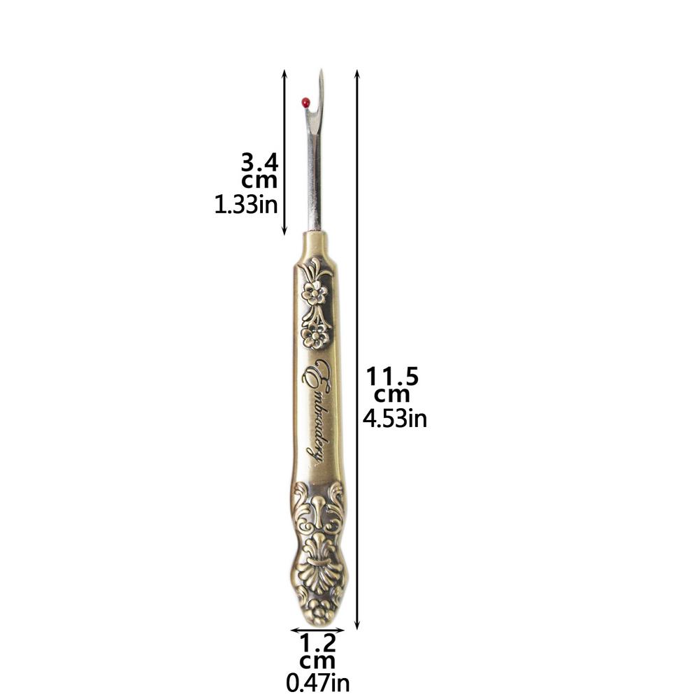 Vintage Stainless Steel Handle Craft Thread Cutter Seam Ripper Stitch Unpicker Cross-Stitch Sewing Thread Remover Needlework