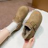 Fleece all-inclusive Boken shoes women's 2025 new autumn and winter northeast cotton shoes Doudou shoes fluffy shoes snow boots