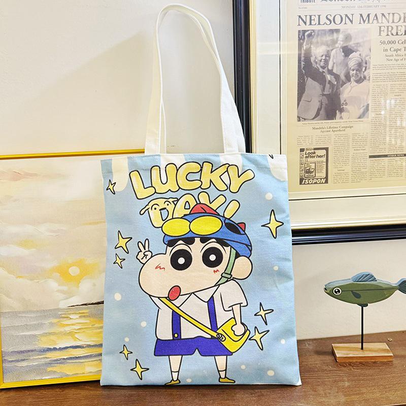 Cartoon Kawaii Canvas Bag Novelty Creative Tote Bag Daily Large Capacity Shoulder Bag Cute Handbag Gifts