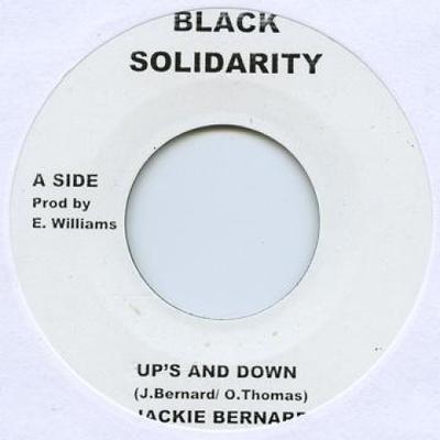 7inch Record JACKIE BERNARD (KINGSTONIANS) - Up's And Down / Dub None Black Solidarit 1974 UK Reggae, Ska & Dub