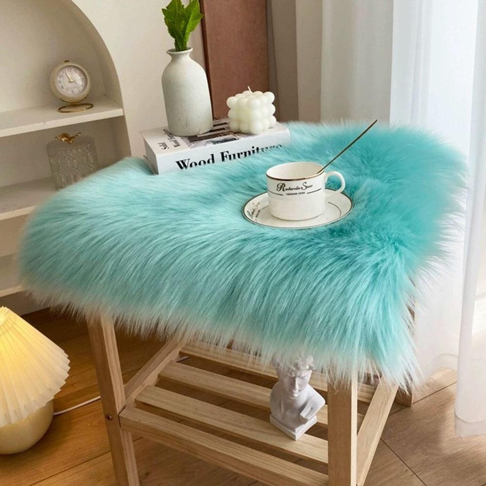 45*45cm Faux Fur Carpets Soft Shaggy Fur Rugs Sofa Pillow Cushion Seat Cushion Pad