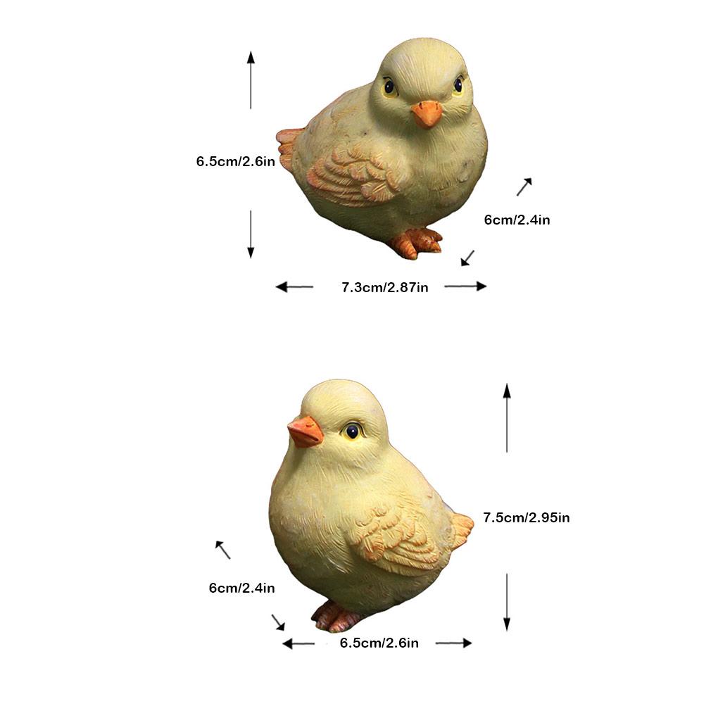 Simulation Chick Ornament Yard Backyard Landscape Scene Figurine Outdoor Window Decoration DIY Resin Sculpture