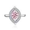 BELLA BOX Leaf Opening Resizable Rings For Women Zircon Engagement Party Fine Jewelry Gift
