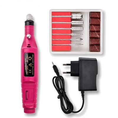 1Set Professional Electric Nail Kit Nail Tips Drill  File Manicure Machine Electric Nail Art Pen Pedicure 6 Bits Nail Art Tools