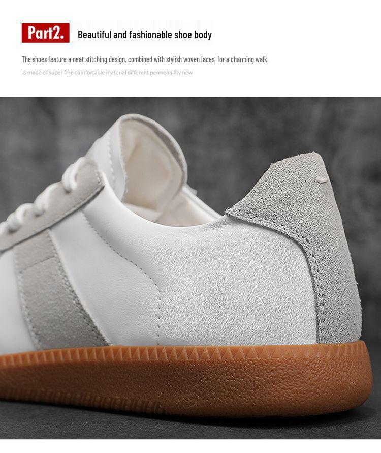 2025 Women's Retro German Trainer White Thick-Soled Casual Sneakers