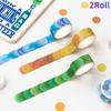 2 Rollen 14*14mm Hartbonbon Punktfarbe Washi Journaling Schreiben Erinnerung Washi Tape Deko Geschenk Etikett Ins Abdeckbänder Leicht zu reißen