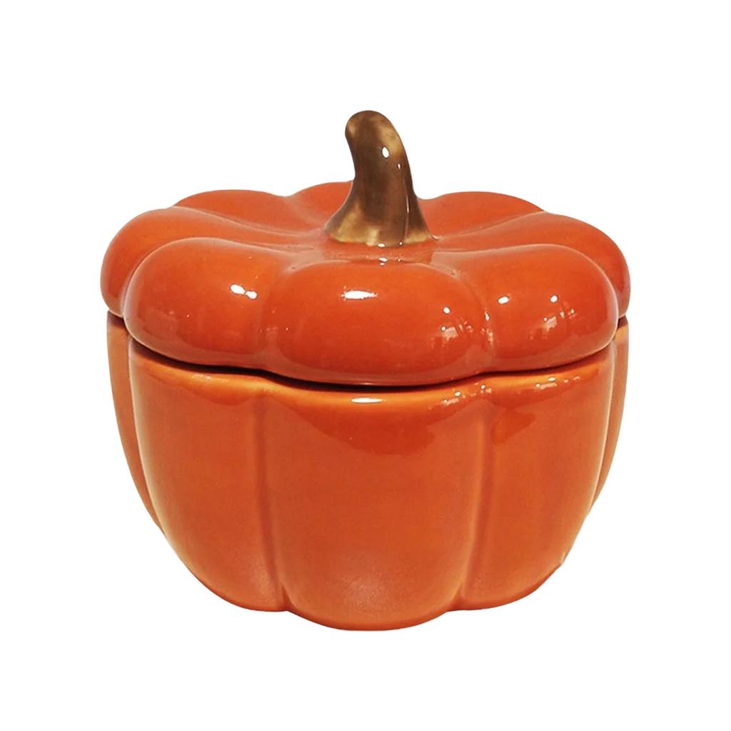 Halloween Ceramic Candle Cup Pumpkin Bowl Decoration