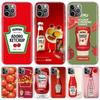 Lamb Heinz Tomato Ketchup For IPhone 18 17 Air 16 15 14 Plus 13 Mini 12 11 Pro Max Phone Case 16E 7 Print 8 SE Fundas Cover Soft Co
