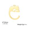 My Shape 5 Stück Niedlicher Katzenanhänger Süße Langschwanzkatzen Kätzchen Tier Edelstahl Charms für Halskette Schmuckherstellung DIY Geschenke