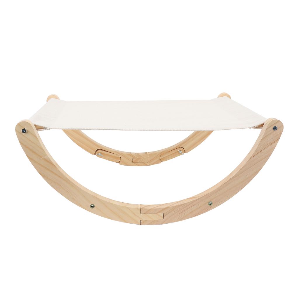 Wooden Cat Hammock Foldable Antislip Easy To Assemble Elevated Pet Hammock Bed Furniture for Indoor