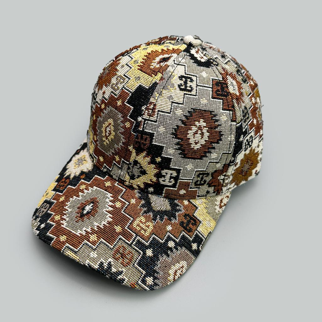 Ethnic Style Retro Pattern Baseball Cap Men'S And Women'S Sunshade Hard Top Casual Personality Versatile Cap