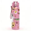 1PC Cookie Space Astronaut Art 750ml Color Plastic Sports Water Bottle Leakproof Flip Straw Lid Suitable for Sports Office Home Use
