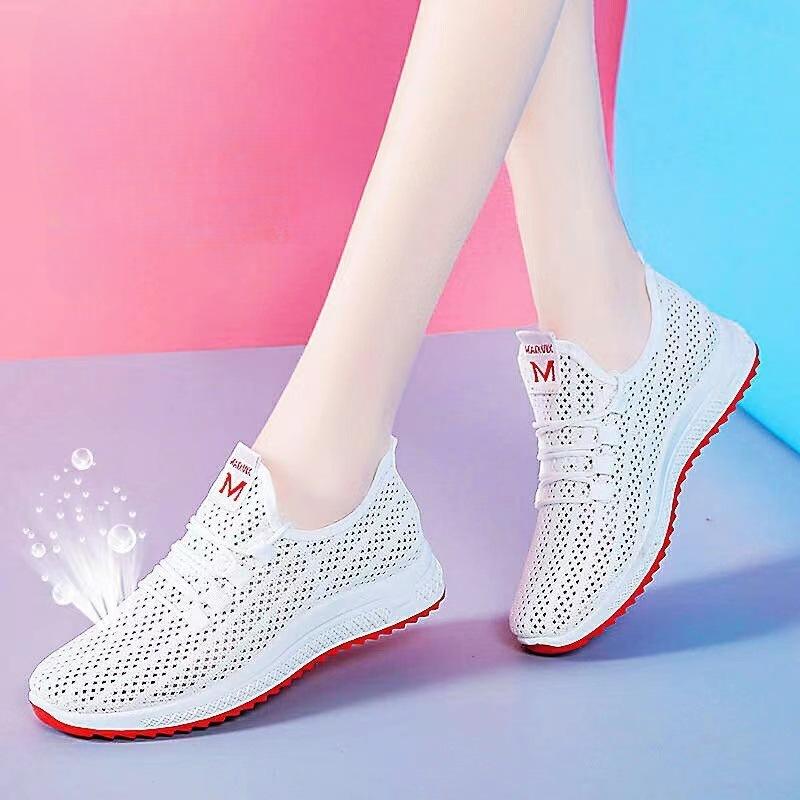 

Summer women s casual shoes, trendy breathable and versatile sports shoes 35 білий