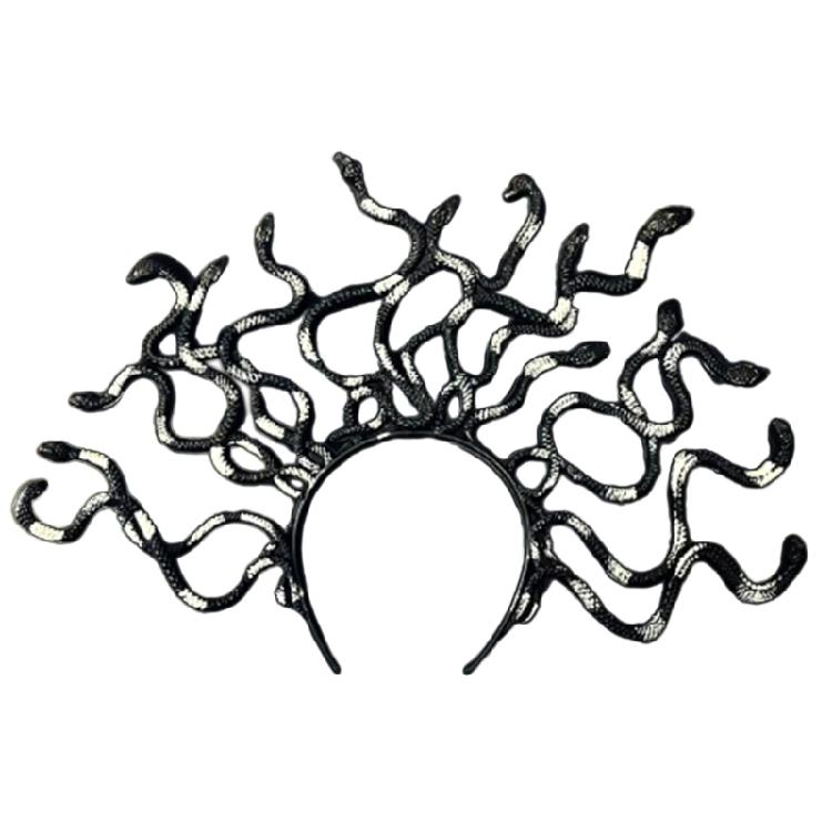 Costume da Serpente di Halloween Cerchietto per Capelli Donna Fascia per la Testa Mitologia Greca Accessori di Scena