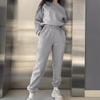 Modisches Damen-Frühling-Herbst-Stil Freizeit-Sweatshirt-Set Zweiteiliges Outfit